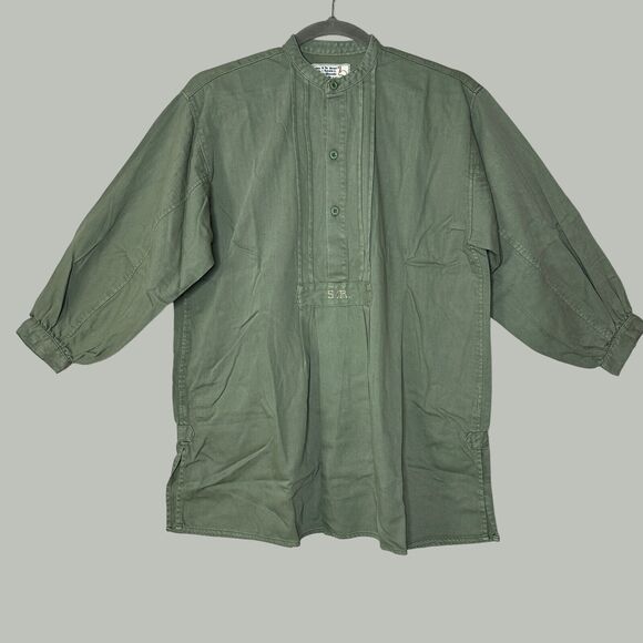 Sandrine Rose Twill Long Sleeve Oversized Dress Moss Women's Small NWT - Picture 1 of 12